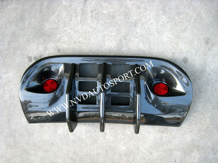 nissan 350Z carbon fiber rear diffuser in GTR R35 WALD style ตัวต่อกันชนหลัง Nissan 350Z Z33 แบบ GTR R35 WALD