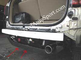 โครงเสริมในกันชนป้องกันถังแก๊ส โตโยต้า ฟอร์จูนเนอร์ Toyota Fortuner Gas protection bumper