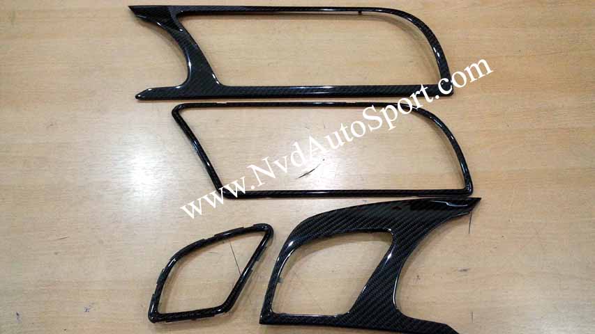 Audi A5 S5 RS5 8T carbon fiber interior dash trims with inner lines
