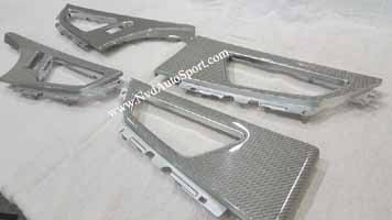 Audi Q7 4M Carbon fiber Interior Door handle Surround Trim