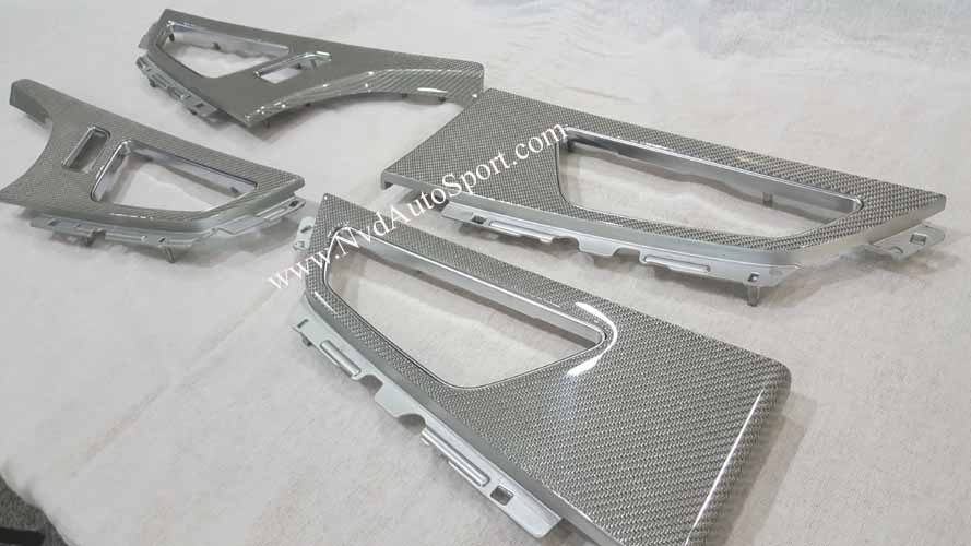 Audi Q7 4M Carbon fiber interior door handle surround trim