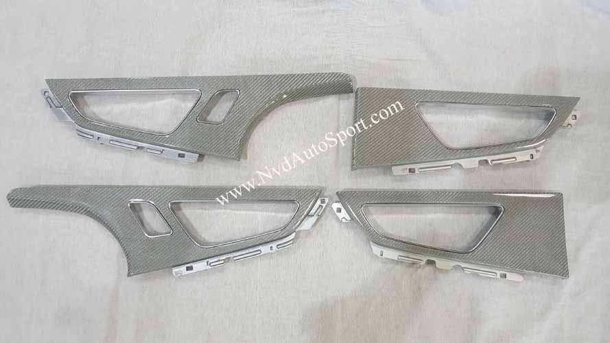 Audi Q7 4M Carbon fiber interior door handle surround trim