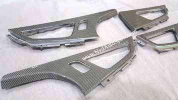 Audi Q7 4M Carbon fiber Interior Door handle Surround Trim