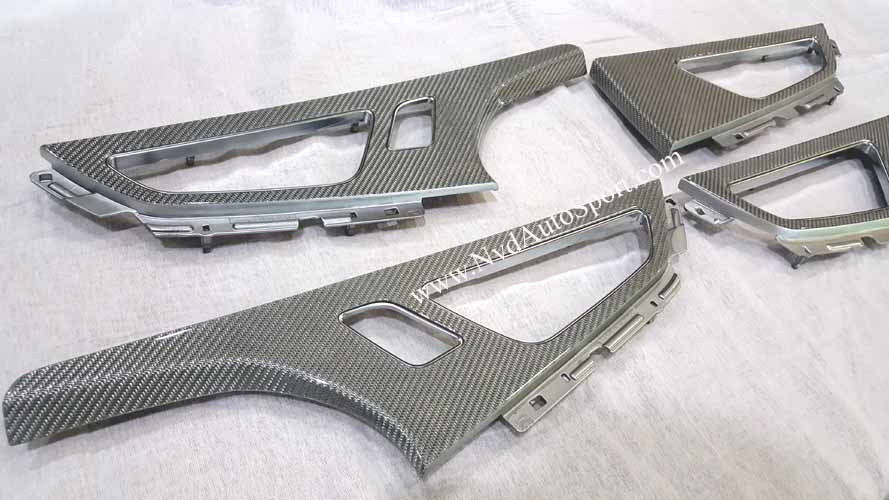 Audi Q7 4M Carbon fiber interior door handle surround trim