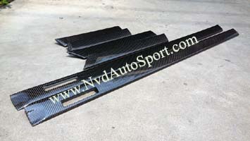 bmw e36 m3 carbon fiber skinning side mouldings from NVD Autosport