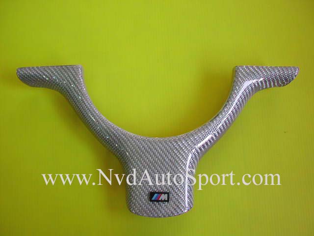 BMW E46 M3 carbon fiber steering wheel trim from NVD Autosport