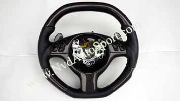 BMW E46 M3 Carbon fiber steering wheel with shift paddles from NVD Autosport