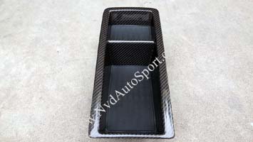 bmw e82 e88 1m carbon fiber skinning rear storage tray by NVD Autosport