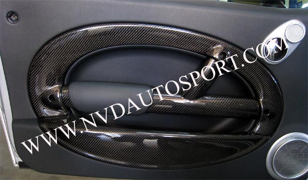 N.V.D.Autosport - BMW MINI R50 R52 R53 Cooper S, JCW carbon fibre ( Carbon  fiber ) door panel and door oval