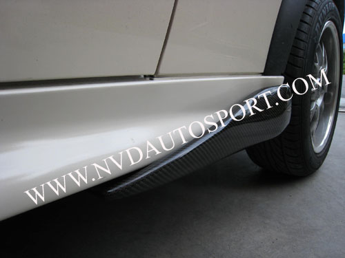 BMW Mini R50 R52 R53 R56 Cooper S carbon fiber side wing, side skirt extension