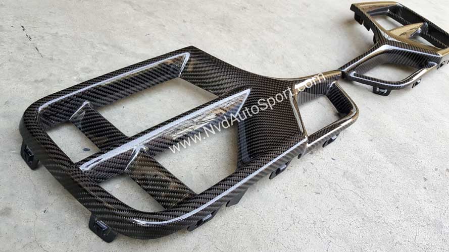 BMW Mini F54 Clubman Carbon fiber exterior JCW front bumper air duct grilles