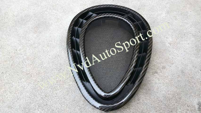 BMW MINI F55 F56 COOPER JCW Carbon Fiber Skinning Interior Dash Hifi Speaker Cover