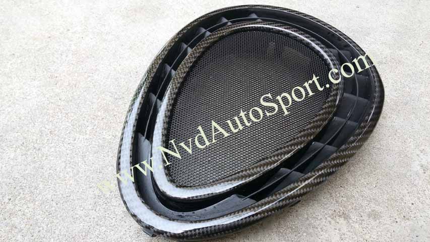 BMW MINI F55 F56 COOPER JCW Carbon Fiber Skinning Interior Dash Hifi Speaker Cover