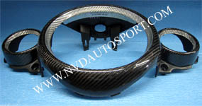 BMW Mini R55, R56, R57, R58, R59 carbon fiber center gauge ring