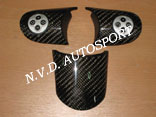 BMW Mini R50, R52, R53 Carbon fibre multi function steering wheel trims