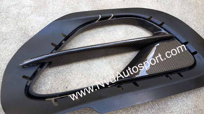 Porsche 911 - 991 Turbo S carbon fibe exterior rear bumper side grilles