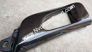 Porsche Cayenne 958 2011-2016 Carbon Fiber Skinning Interior Door Pull Surround Trims