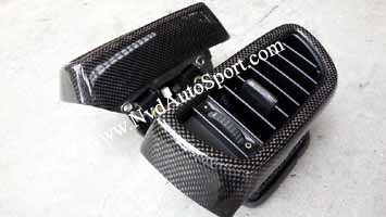 Porsche Cayenne 958 Carbon fiber skinning interior front side air con panels from NVD Autosport
